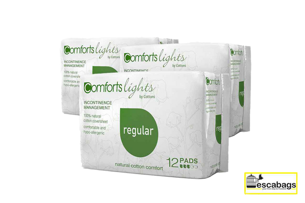 Comforts Lights Regular Bulk Natural Incontinence Pads For Women