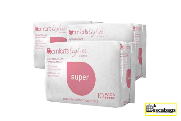 Comforts Lights Super Bulk Natural Incontinence Pads For Women