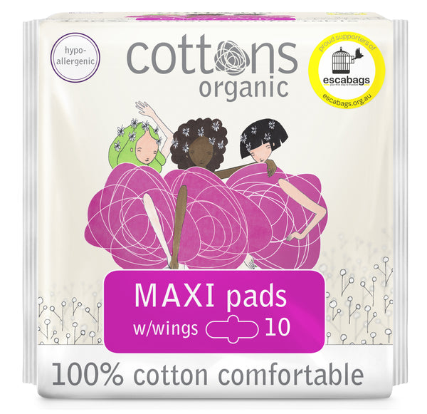 Cottons Organic Maxi Pads with Wings