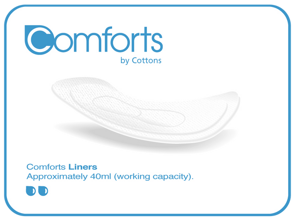 Comforts Plus Liners Natural Incontinence Pads For Women 40ml Absorbency