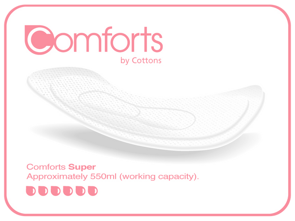 Comforts Plus Super Natural Incontinence Pads For Women 550ml Absorbency