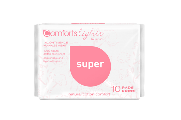 Comforts Lights Super Natural Incontinence Pads For Women