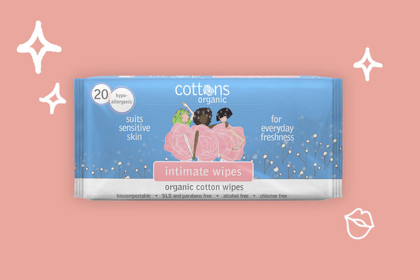 Cottons Organic Intimate Wipes